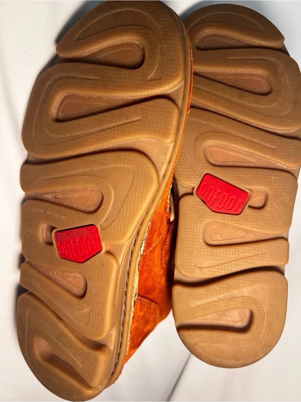 On Foot Men's Suede Chukka Boots in Rust with Fur Lining EU size 40